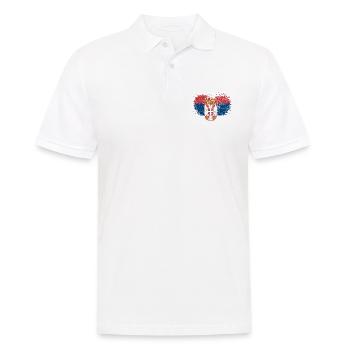 Serbie - Polo Homme - blanc - Devant - Kai (181cm)