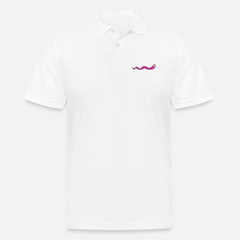 Regenwurm - Männer Poloshirt - Weiß