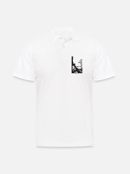 JACK KEROUAC - Männer Poloshirt - Weiß