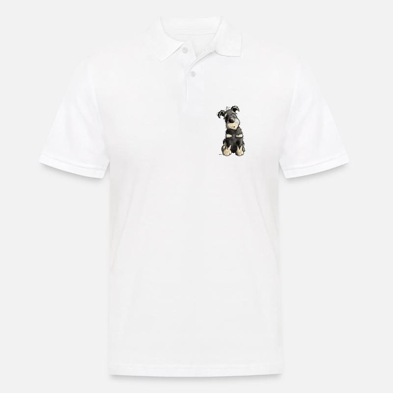 Drolliger Schnauzer - Männer Poloshirt - Weiß