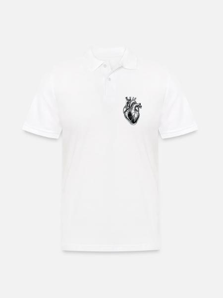 Herz aus Stahl - Männer Poloshirt - Weiß