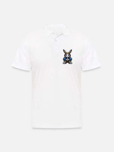 Hood Bunny - Männer Poloshirt - Weiß