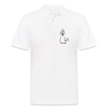 Odd Cartoon Chicken Illustration - Men's Polo Shirt - white - Front - Kai (181cm)