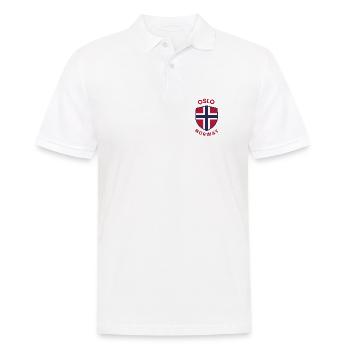 Oslo Norway Shield with flag - Men's Polo Shirt - white - Front - Kai (181cm)