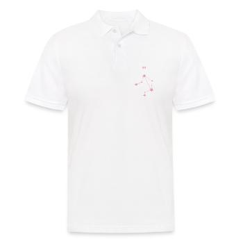 Waage, Tierkreiszeichen, Stern, Sternbild Pastellrosa - Männer Poloshirt - Weiß - Vorne - Kai (181cm)