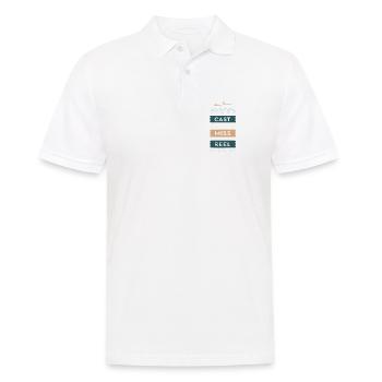 Pêche rétro Cast Miss Reel - Polo Homme - blanc - Devant - Kai (181cm)