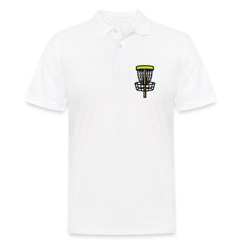 Logo du but de panier en disc golf - Polo Homme - blanc - Devant - Kai (181cm)