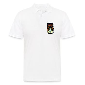 Chronically Online Inferno Maiden - Men's Polo Shirt - white - Front - Kai (181cm)