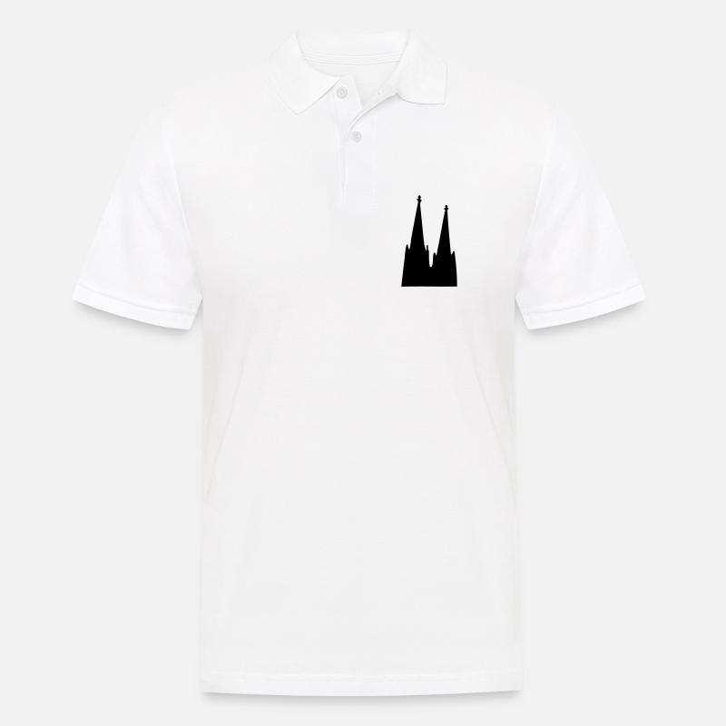 Der Kölner Dom zu Köln - Männer Poloshirt - Weiß
