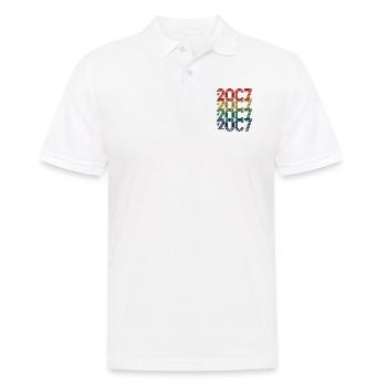 Cool Retro 2007, 16 ans, 16e anniversaire Ados - Polo Homme - blanc - Devant - Kai (181cm)
