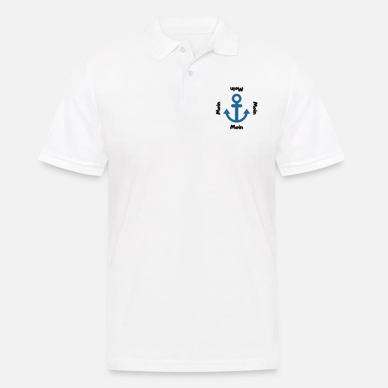 Moin Anker - Männer Poloshirt - Weiß