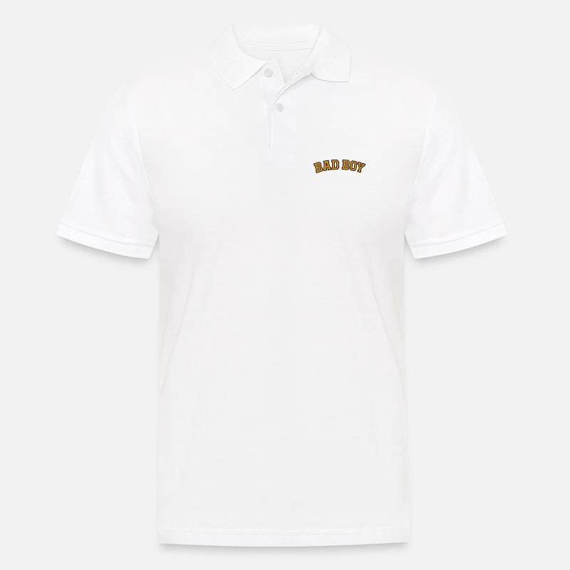 BÖSER JUNGE - Männer Poloshirt - Weiß
