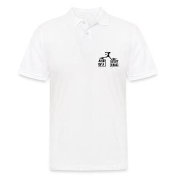 Parkour Sport Freerunning Sayings Jump - Polo Homme - blanc - Devant - Kai (181cm)