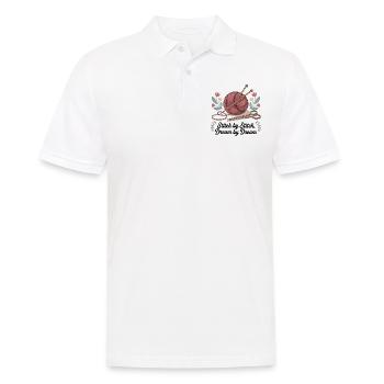 Stitch by Stitch, Dream by Dream - Men's Polo Shirt - white - Front - Kai (181cm)