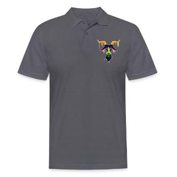 A Beautiful and Funny Faun Goat Design - Men's Polo Shirt - charcoal grey - Front - Nico (186cm)