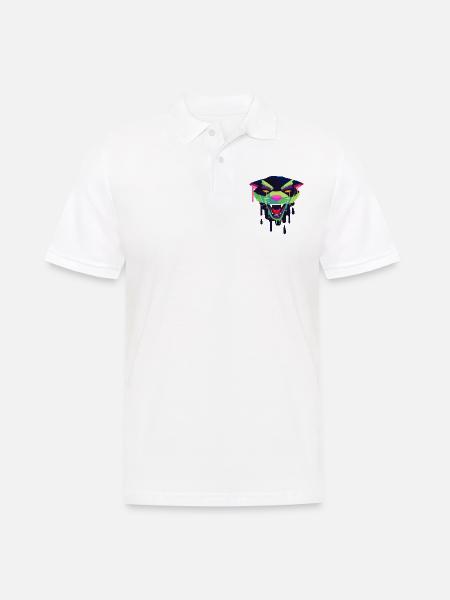 Ein Schönes und Gruseliges Panther Design - Männer Poloshirt - Weiß