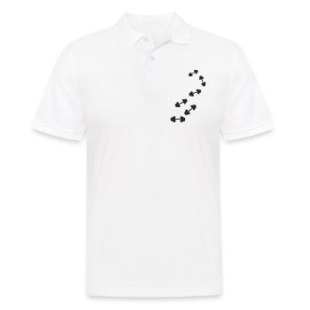 Hantel gewichte icon - Männer Poloshirt - Weiß - Vorne - Kai (181cm)