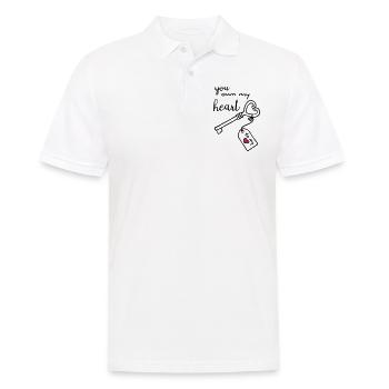 Schlüssel zu meinem Herzen - Männer Poloshirt - Weiß - Vorne - Kai (181cm)