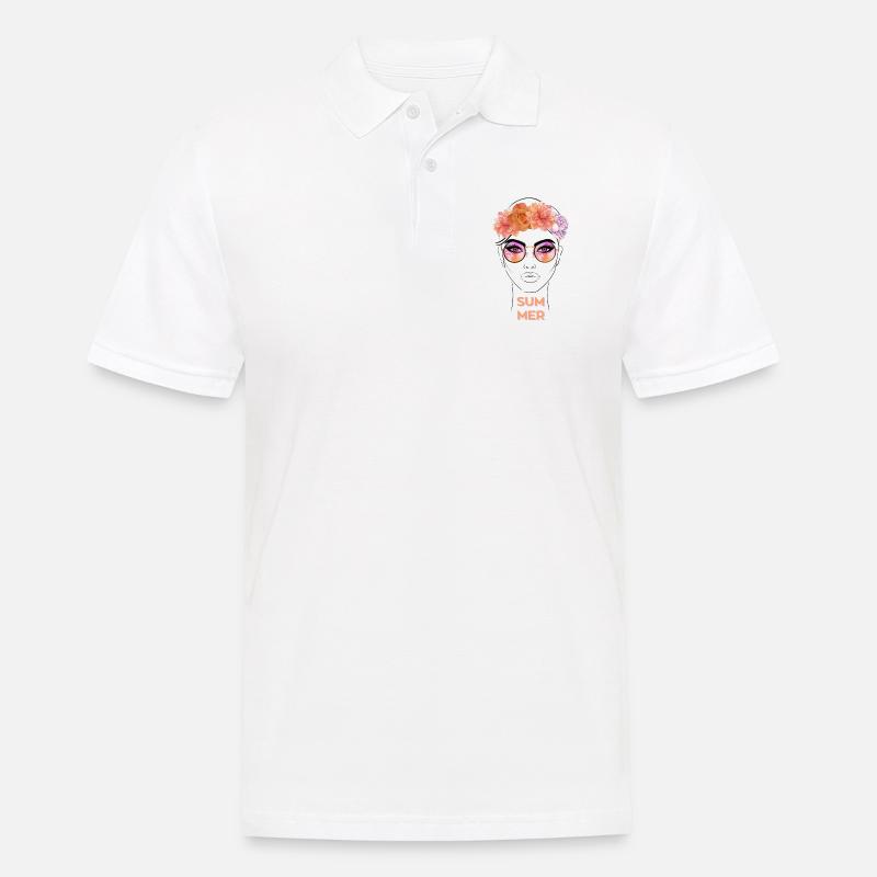 Summer - Männer Poloshirt - Weiß