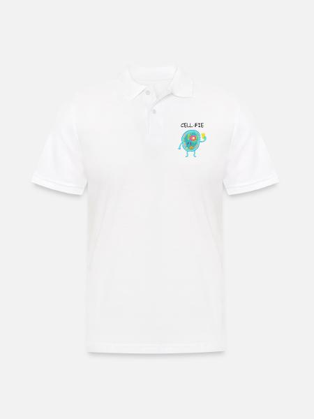 Wissenschaftliche Sprüche Lustige Witze Lehrer Cell-fie Geschenk - Männer Poloshirt - Weiß
