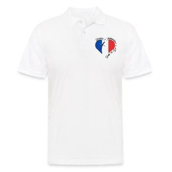 Freedom Faith in God - France - Men's Polo Shirt - white - Front - Kai (181cm)