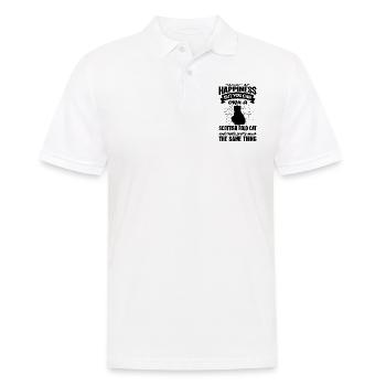 Peut acheter un chat Scottish Fold - Polo Homme - blanc - Devant - Kai (181cm)