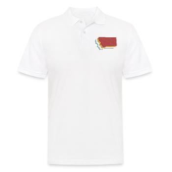 USA State - Vintage Map Montana - Men's Polo Shirt - white - Front - Kai (181cm)