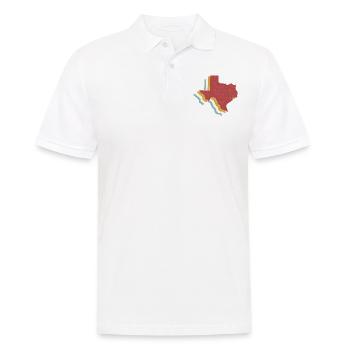 État américain - Carte vintage Texas - Polo Homme - blanc - Devant - Kai (181cm)