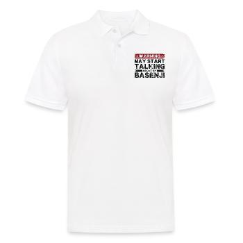 Apropos Basenji - Männer Poloshirt - Weiß - Vorne - Kai (181cm)