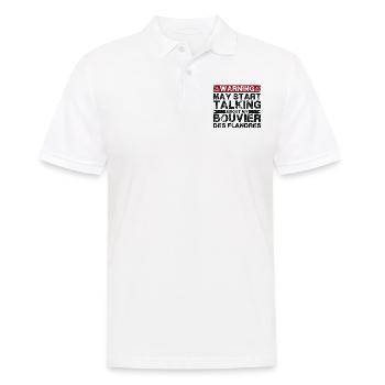 Speaking of Bouvier Des Flandres - Men's Polo Shirt - white - Front - Kai (181cm)