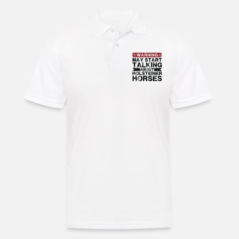 Apropos Holsteiner Pferd - Männer Poloshirt - Weiß