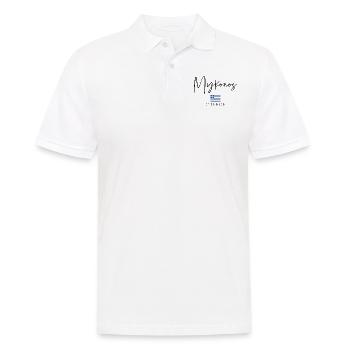 Vacances du drapeau de la Grèce - Île de Mykonos - Polo Homme - blanc - Devant - Kai (181cm)