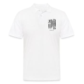 USA Amerikanische Flagge - Running Dad - Männer Poloshirt - Weiß - Vorne - Kai (181cm)