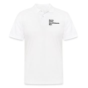 Tut Mir Leid, Can't Bye - Mac'n'Cheese - Männer Poloshirt - Weiß - Vorne - Kai (181cm)