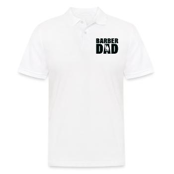 Job - Barber Dad - Männer Poloshirt - Weiß - Vorne - Kai (181cm)