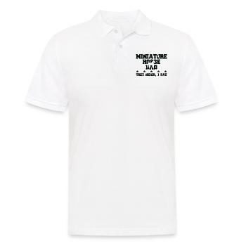 Horse father - miniature horse - Men's Polo Shirt - white - Front - Kai (181cm)