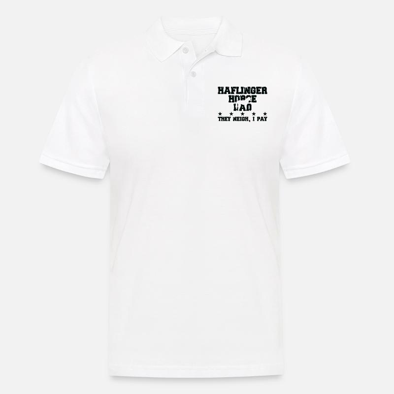 Pferdevater - Haflinger Pferd - Männer Poloshirt - Weiß