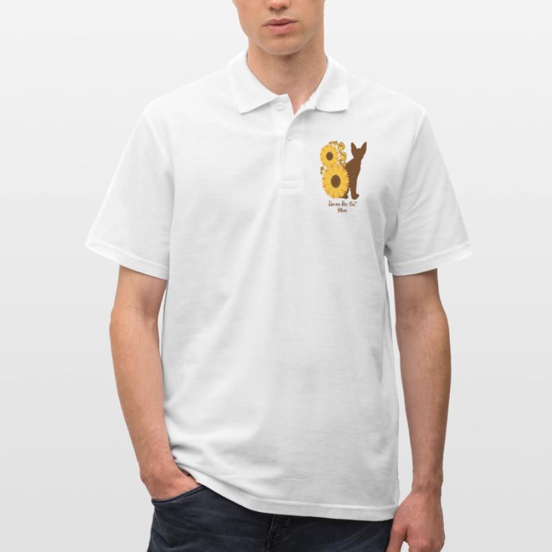 Sonnenblumenmutter - Devon Rex Cat Männer Poloshirt