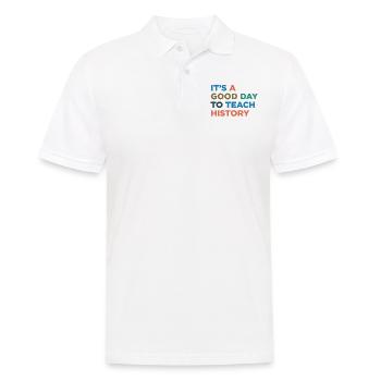 Enseigner l’histoire - Polo Homme - blanc - Devant - Kai (181cm)