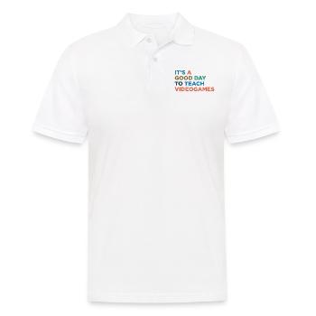 Enseigner aux formateurs de jeux vidéo - Polo Homme - blanc - Devant - Kai (181cm)