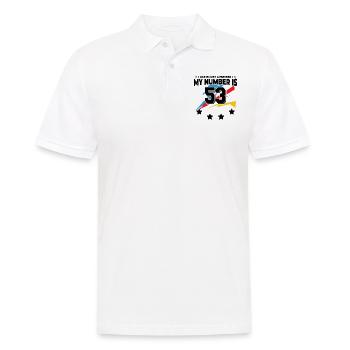 Age is just a number – 53rd birthday - Men's Polo Shirt - white - Front - Kai (181cm)