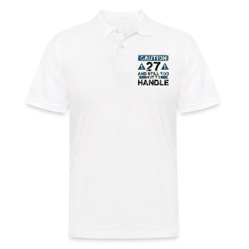 27 Too Hot to Act - 27e anniversaire - Polo Homme - blanc - Devant - Kai (181cm)