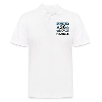36 Too Hot to Act - 36th Birthday - Men's Polo Shirt - white - Front - Kai (181cm)