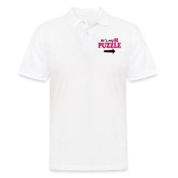 Mein Rätsel Mein Fehlendes Stück - Paar - Männer Poloshirt - Weiß - Vorne - Kai (181cm)