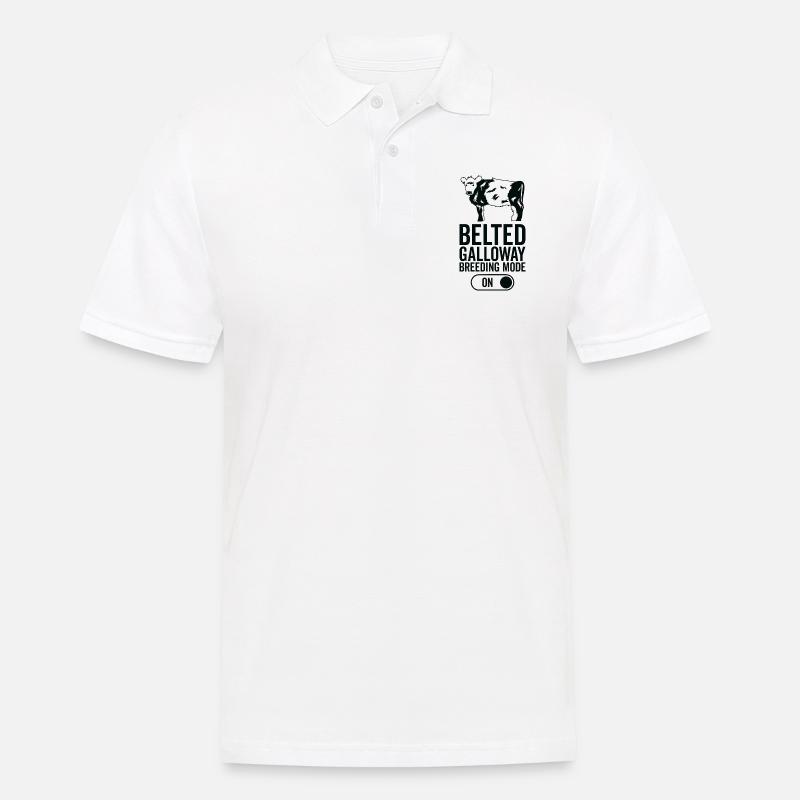 Kuhzuchtmodus Auf - Gürnelgalloway - Männer Poloshirt - Weiß