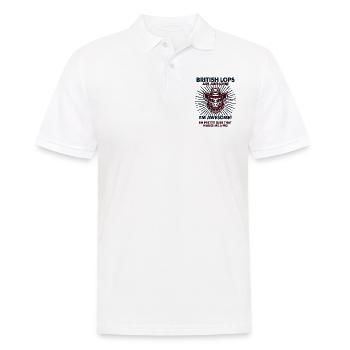 Cochon Papa Maman - Fermier British Lops - Polo Homme - blanc - Devant - Kai (181cm)