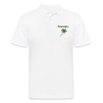 Glückskleeblatt Kleeblatt Glück Glückspilz Design - Männer Poloshirt - Weiß - Vorne - Kai (181cm)