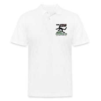stürze nicht schwarz - Männer Poloshirt - Weiß - Vorne - Kai (181cm)