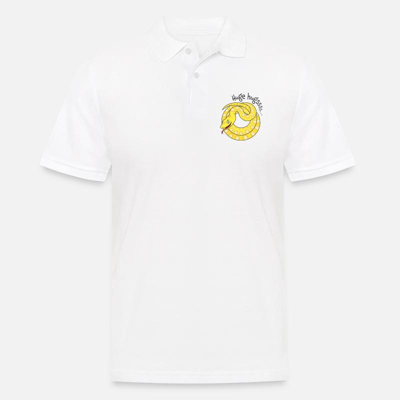 Enge Umarmungen von Python erhältlich! - Männer Poloshirt - Weiß