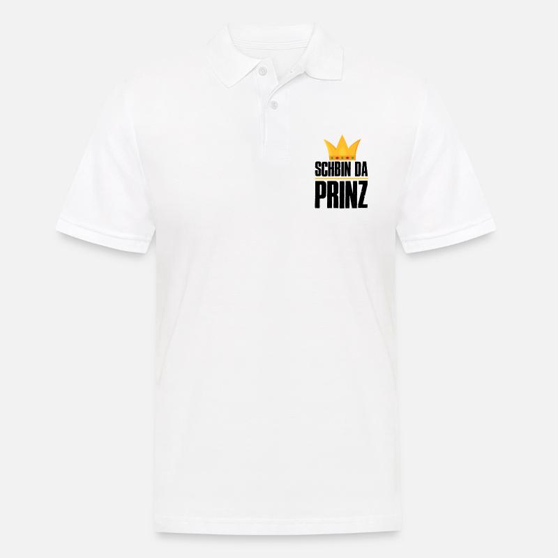 Schbin da Prinz - Männer Poloshirt - Weiß